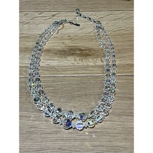 Laguna Aurora Borealis Crystal Double Strand 16" Necklace